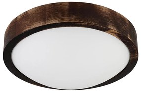 LED mennyezeti lámpa OAK SMOKY SLIM LED/20W/230V 4000K átm. 27 cm tölgy/sötétbarna