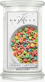 Nagy Illatgyertya Kringle Candle Morning Cartoons 623 g Ajándék