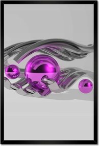 Poszterek keretben 40x60 Lila gömbök a kézben