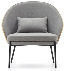 Szürke-natúr színű fotel Eamy – Kave Home