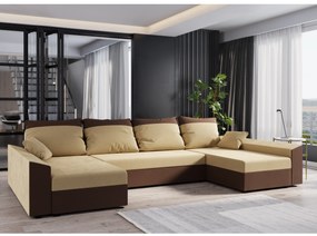 Sarok ülőgarnitúra U Paragon U (sötétbarna + latte). 1057394