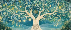 Kép – Mágikus fa spirálokkal (120x50 cm)