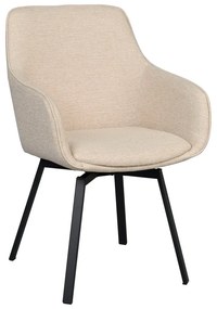 Bézs kárpitozott étkezőfotel szett 2 db-os Alison – Rowico