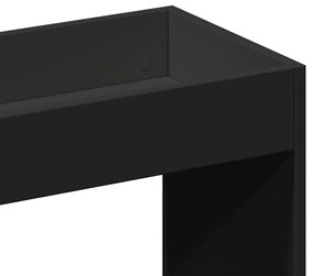 fekete szerelt fa magasszekrény 63 x 33 x 140 cm