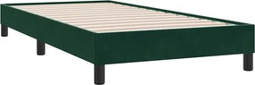 vidaXL sötétzöld bársony ágykeret matrac nélkül 100x210 cm