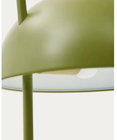 Zöld-natúr színű állólámpa fém búrával (magasság 150 cm) Catlar – Kave Home
