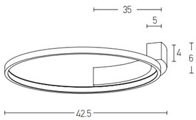 Zambelis 2075 - LED fali lámpa LED/25W/230V átm. 42,5 cm fehér