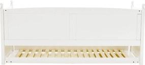 Ágy pótággyal, tűnyalábos fenyőfa, fehér, 90x200, GLAMIS