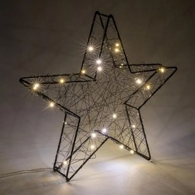 Karácsonyi csillag időzítővel - 25 LED meleg fehér