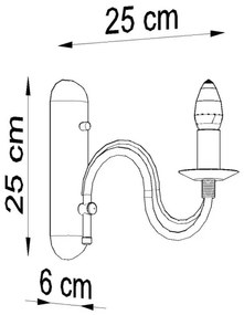 Fali lámpa MINERWA 1xE14/40W/230V fehér
