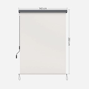 Függőleges napellenző 1,4 x 2,5 m (sz x m), bézs