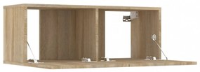 2 db sonoma tölgy szerelt fa TV-szekrény 80x30x30 cm