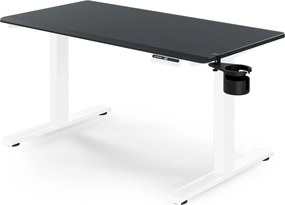 Elektromos, állítható magasságú, ergonomikus, fehér-antracit íróasztal,1200x600 mm: ARIA