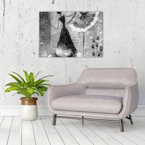 Üveg kép - Afrikai festészet (70x50 cm)