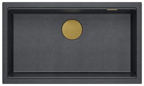 gránit mosogató Logan 110 Black Metallic
