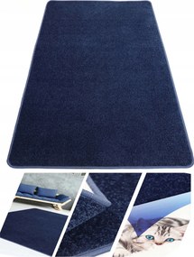 Egyszínű Sötétkék Szőnyeg Diamond Nappaliba 150x150cm