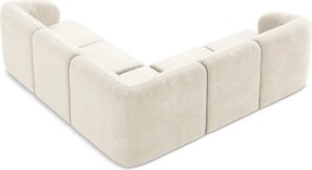 Bézs zsenília sarokkanapé Lani – Makamii