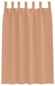 Függönyök függönyökkel 2 pcs Világosbarna 175x140cm Poliészter