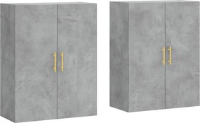 vidaXL 2 db betonszürke faliszekrény 69,5 x 34 x 90 cm