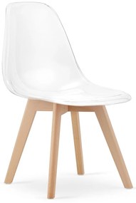 Átlátszó KITO szék bükkfa lábakkal