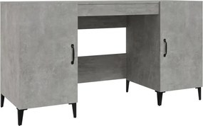 vidaXL betonszürke szerelt fa íróasztal 140 x 50 x 75 cm