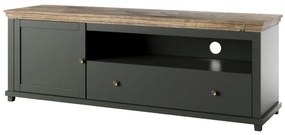 TV asztal/szekrény Elvina Typ 40 (sötétzöld + lefkas tölgy). 1022383