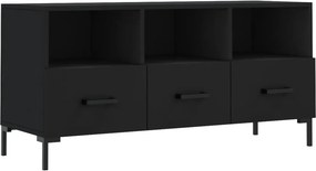vidaXL fekete szerelt fa TV-szekrény 102 x 36 x 50 cm