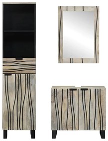 Fürdőszoba bútor szett fiókkal 3 pcs Fehér 38 x 33 x 160 cm