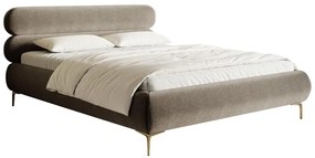 Franciaágy 180 cm Rirri 180B (ágyráccsal) (bézs szürke + arany). 1099865