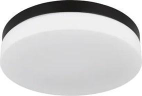Globo 32113B Kültéri könnyű alumínium fekete matt, üveg fehér, IP44, ø: 300mm, M:65mm, fényforrás nélkül szállítva 3x E27 ILLU 40W 230V