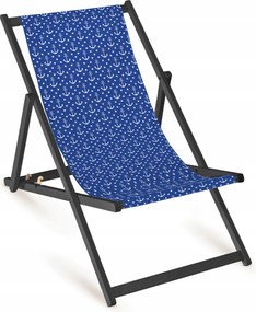 Tengerész Fa Napozóágy Horgonyos Kerti Összecsukható Napozóágy Nyomott Mintával