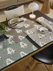 Boreas párnahuzat, négyzet 35x50 cm, kék róka - Sander