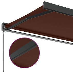 barna kézzel kihúzható napellenző 350 x 250 cm