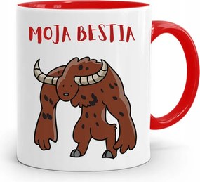 Piros Bögre Ajándék Fiúnak Az Én Szörnyetegem nyomott mintával