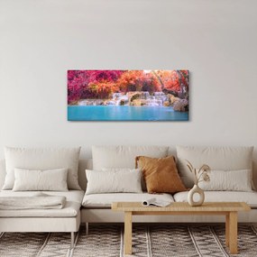 Türkiz lagúna, Laosz, Tat Kuang Si képe (120x50 cm)