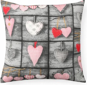 Párnahuzat 40×40 cm 100% pamut-szatén kétoldalas dekoratív cipzár