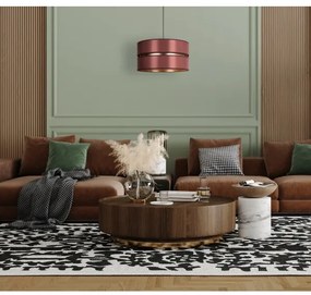 Duolla - Csillár zsinóron DUO 1xE27/15W/230V átm. 40 cm Burgundi/arany