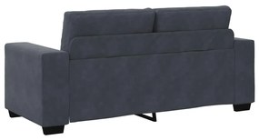 sötétszürke bársony loveseat kanapé 140 cm