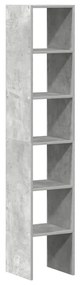 2 db betonszürke szerelt fa könyvespolcok halmozható 30x30x80cm