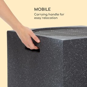 Monolith, tűzrakóhely grillel, MGO és acél fedél, szikrafogó