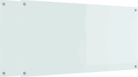 vidaXL Konyhai splashback 2 pcs Fehér 120 x 60 cm edzett üveg
