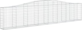 vidaXL íves horganyzott vas gabion kosár 400x30x80/100 cm