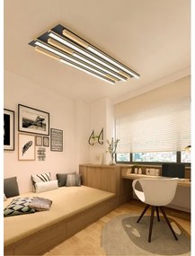 Wofi 9031-506L - PALERMO LED 57W 230V dimmelhető fa mennyezeti lámpa