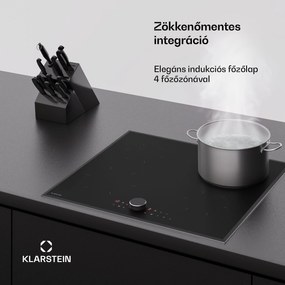 Klarstein Magnichef indukciós főzőlap | 4 főzőzóna | Modern és innovatív | 8200 W | 60 cm