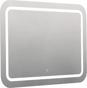 Lekerekített tükör 100x70 cm LED világítással, fűtőfólia, érzékelő állítható hőmérséklettel 2700-6500K, IP44 ZIL10070KTLEDS