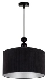 Duolla - Csillár zsinóron LYON 1xE27/15W/230V átm. 40 cm fekete