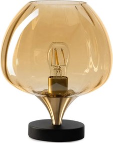 ONLI - Asztali lámpa ELIDE 1xE27/15W/230V fekete/rézszínű