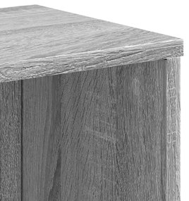 szürke sonoma színű szerelt fa könyvespolc 50x25x105 cm
