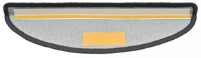 15 darab sötétszürke lépcsőszőnyeg 56 x 17 x 3 cm