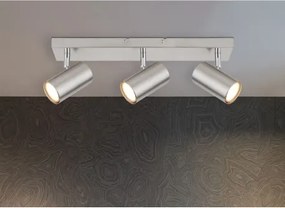 Globo 57911-3 Mennyezeti lámpa, fém matt nikkel, króm, HxSzxM: 410x60x120mm, 3x GU10 35W 230V izzók nélkül